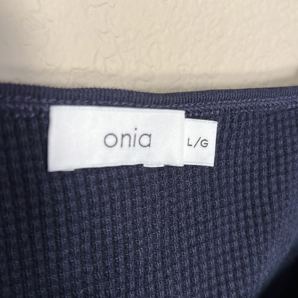 Onia By ANTHROPOLOGIE | Waffle Knit Bralette Women’s Dark Navy Blue - Picture 6 of 9